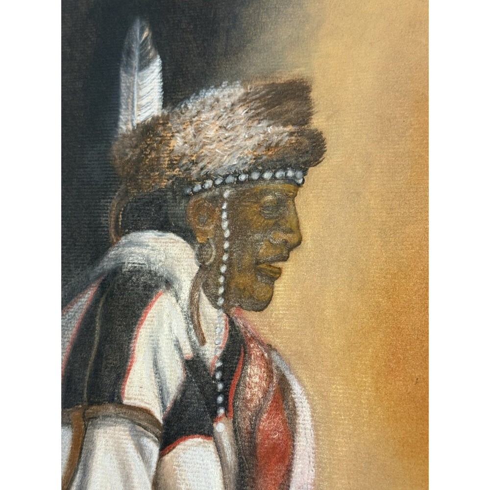Original Terry Sartin Mixed Media Painting "Medicine Man" Native American Signed